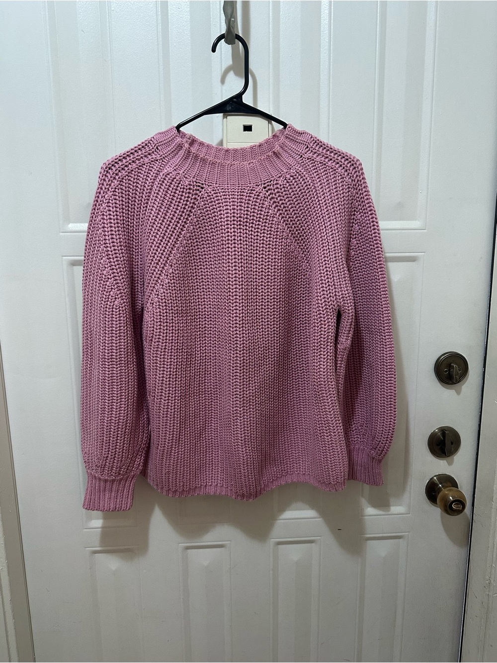 525 America Pink Chunky Knit Turtleneck Sweater